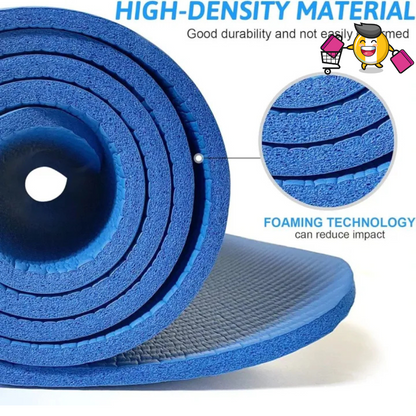 Yoga Mat 10mm, Non-Slip, with Strap Included