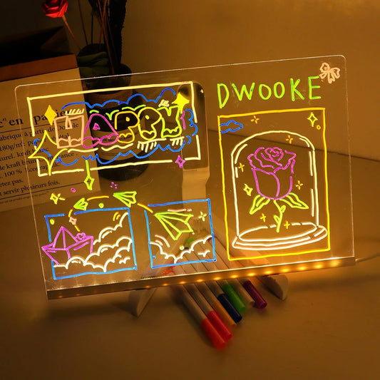 LED Glow Drawing Board for Kids by DaMart.pk - Creative and Fun Educational Toy