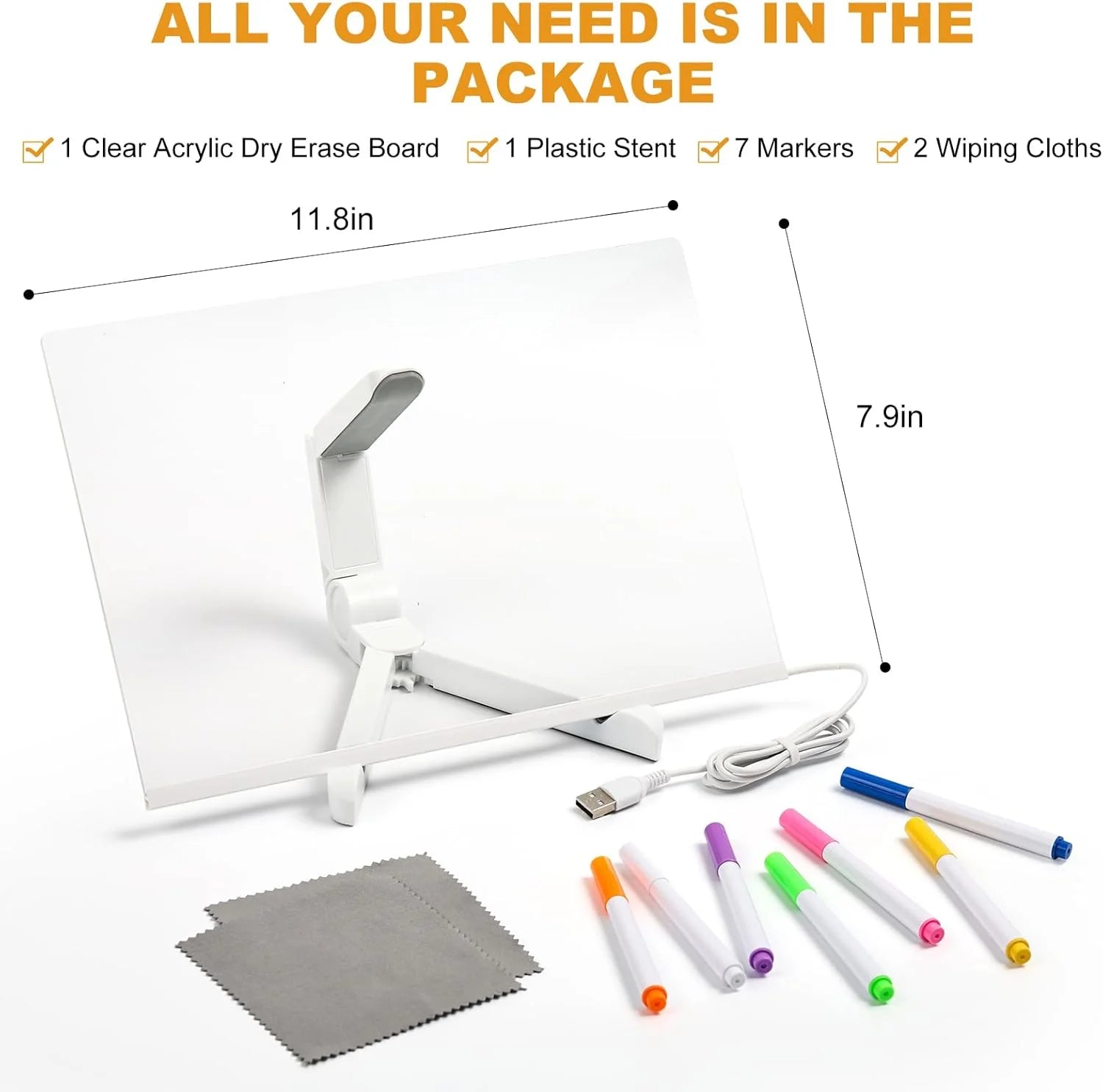 LED Glow Drawing Board for Kids by DaMart.pk - Creative and Fun Educational Toy