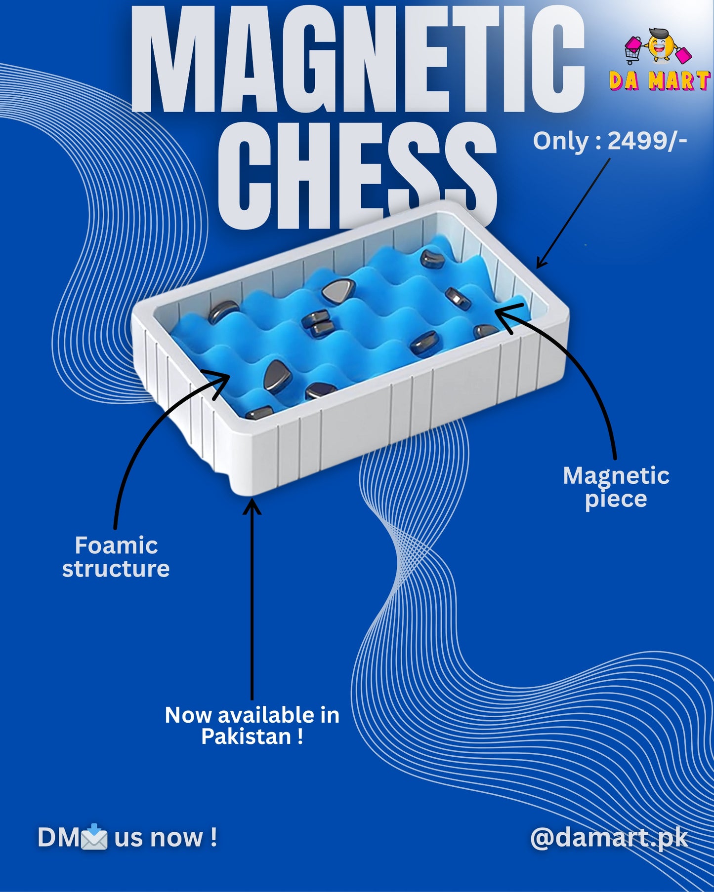 Magnetic Chess Board game, educational game for kids, strategic play - Damart.pk