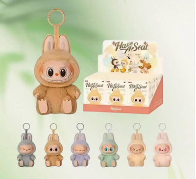 Labubu Monster Plush Keychain – Have a Seat Series